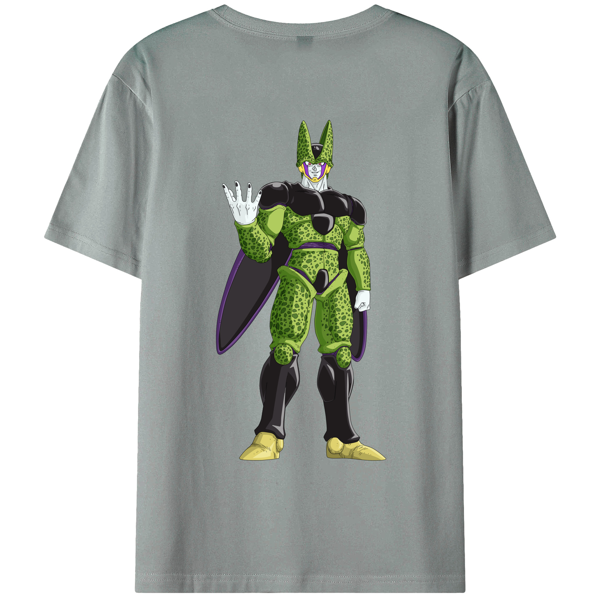 （画像用） ドラゴンボール セル DRAGON BALL Cell 綿100％ メンズ半袖Tシャツ（バックプリント） 通気性
